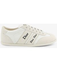 Dior - Dior Leather Ribbon Sneakers With Embroidered Logo On The Side - Lyst