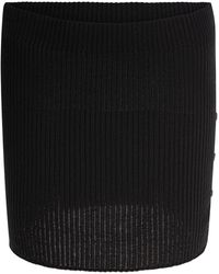 Courreges - Cotton And Merino Wool Miniskirt - Lyst