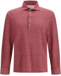 Brunello Cucinelli - Long-Sleeve Polo - Lyst