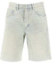 Purple Brand - 'P059' Striped Denim Shorts - Lyst