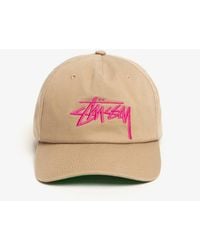Stussy - Big Stock Mid Depth Cotton Baseball Hat - Lyst