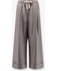 Tonywack - Silk, Polyester And Wool Blend Trousers - Lyst