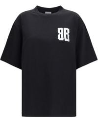 Balenciaga - Glitter Logo T-Shirt - Lyst