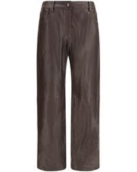 Magda Butrym - Straight-Leg Leather Pants - Lyst