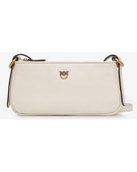 Pinko - Mini Half Moon Leather Crossbody Bag - Lyst