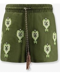 FARM Rio - Heart Tapestry Embroidered Shorts - Lyst