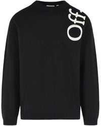 Off-White c/o Virgil Abloh - 'Vertical Bookish' Wool Blend Sweater - Lyst