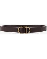 Dior - Dior Leather Belt With Cd Buckle - Lyst
