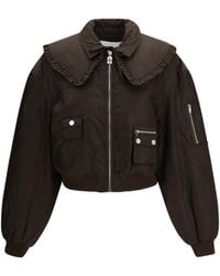 Ganni - Duchesse Nylon Bomber Jacket - Lyst