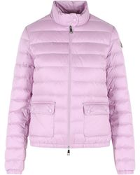 Moncler - 'Lans' Short Lilac Polyamide Down Jacket - Lyst
