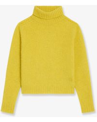 Celine - Wool Turtleneck With Triomphe Embroidery - Lyst