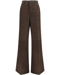 Rick Owens - Wide-Leg Suede Pants - Lyst