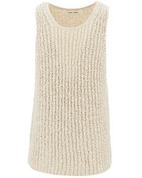 Cmmn Swdn - 'Eli' Woven Knitted Cotton Tank Top - Lyst