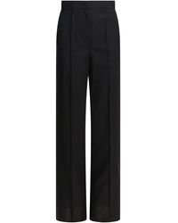 Max Mara - Light Wool Straight Trousers - Lyst