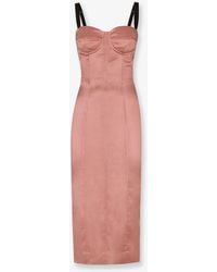 Dolce & Gabbana - Stretch Satin Dress - Lyst