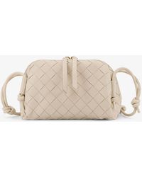 Bottega Veneta - Concert Pouch Leather Crossbody Bag With Intrecciato Motif - Lyst
