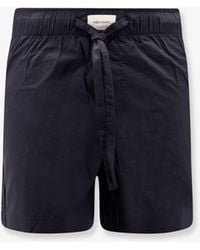 Entire studios - Cotton Bermuda Shorts With Frontal Logoed Label - Lyst