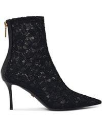Dolce & Gabbana - Dolce & Gabbana 'Lollo' Lace Ankle Boots - Lyst