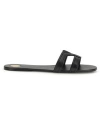 Saint Laurent - Smooth Leather Mabrouka Sandals - Lyst