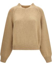 KHAITE - Cain Cashmere Sweater Biscotti - Lyst