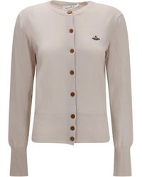 Vivienne Westwood - Bea Wool Cardigan Limestone - Lyst