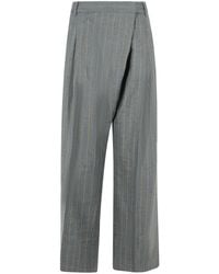 Ganni - Wool Blend Trousers - Lyst
