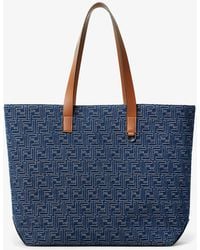 Fendi - Ff Jacquard Tote Bag With Denim Effect - Lyst