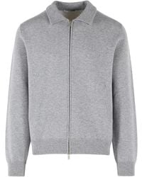 Lardini - Fine Knitted Wool Bomber Jacket - Lyst
