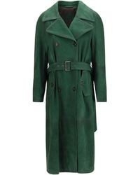 Valstar - Suede Double Breasted Trench Coat English - Lyst