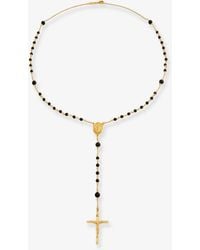 Dolce & Gabbana - Dolce & Gabbana Brass Necklace With Cross - Lyst