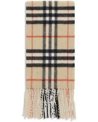 Burberry - Thin Cashmere Check Scarf - Lyst