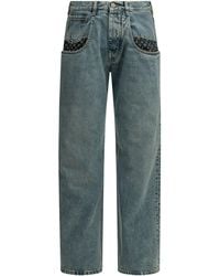 Maison Margiela - "Boyfriend Paisley" Wide-Leg Jeans - Lyst
