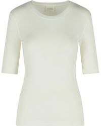 Closed - Cotton Blend Polo Shirt Ivory - Lyst