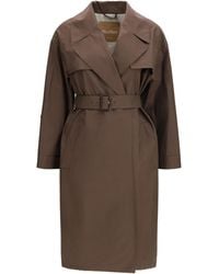 Max Mara - Double-Breasted Cotton-Blend Trench Coat - Lyst