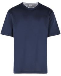 Eleventy - Cotton T-Shirt - Lyst