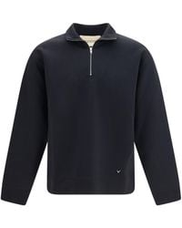 Valentino - Half-Zip High-Neck Jersey Sweatshirt Nero - Lyst