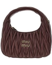 Miu Miu - Small Miu Wander Hobo Bag - Lyst