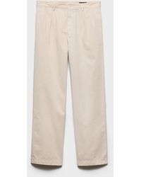 Prada - Straight Leg Cotton Pants - Lyst