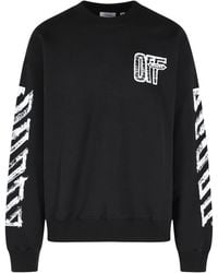 Off-White c/o Virgil Abloh - 'Motion Arrow' Cotton Sweatshirt - Lyst