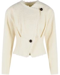 Isabel Marant - 'Suna' Ivory Virgin Wool Blend Jacket - Lyst