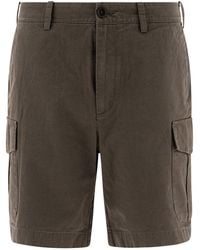 Vince - Cotton And Linen Cargo Shorts - Lyst