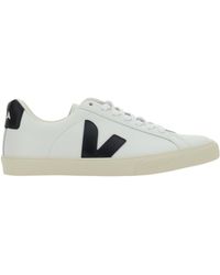 Veja - Esplar Logo Leather Trainers - Lyst