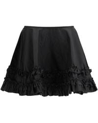 Ganni - Duchesse Nylon Mini Frill Skirt - Lyst