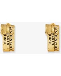 Givenchy - Tape Metal Earrings With Finishes - Lyst