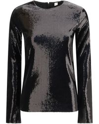 TOTEME - Long-Sleeved Sequin Top - Lyst