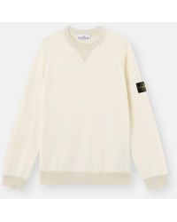 Stone Island - Organic Cotton Crewneck Knitwear - Lyst
