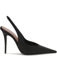 AMINA MUADDI - Anok Satin Slingback Pumps - Lyst