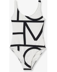 TOTEME - One-Piece Swimsuit With Monogram Print - Lyst