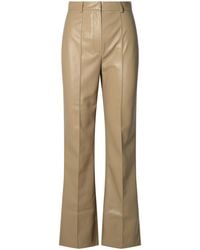 Nanushka - 'Leena' Polyurethane Taupe Pants - Lyst