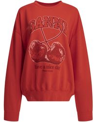 Ganni - "Cherries" Crewneck Sweatshirt - Lyst
